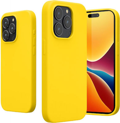 KWmobile Rubberized Back Cover Silicone Yellow (iPhone 15 Pro Max)