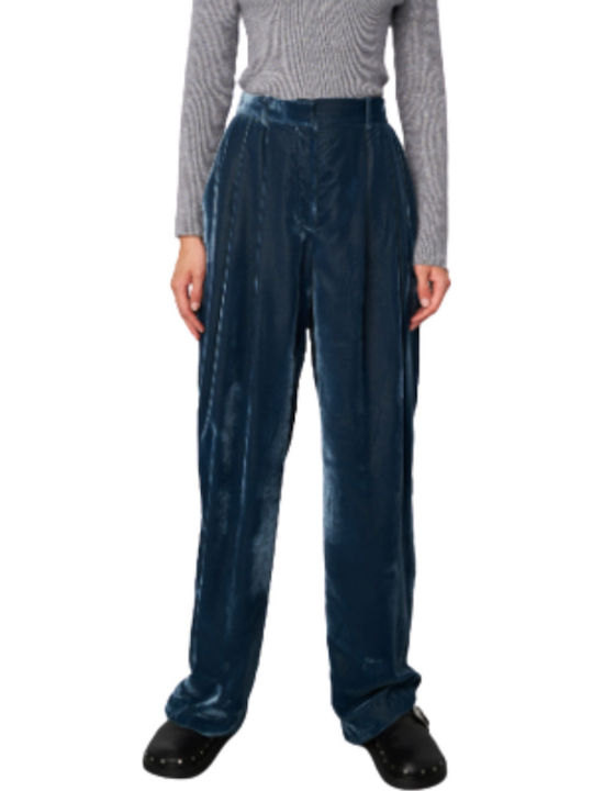 Women's Fabric Trousers Blue