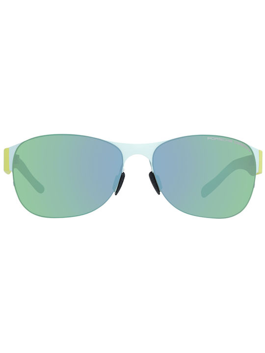 Porsche Design Women's Sunglasses with Green Frame and Green Gradient Lens P8581 D