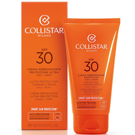 Collistar Ultra Protection Tanning Cream SPF 30 Αδιάβροχη Αντηλιακή Κρέμα Προσώπου & Σώματος SPF30 150ml