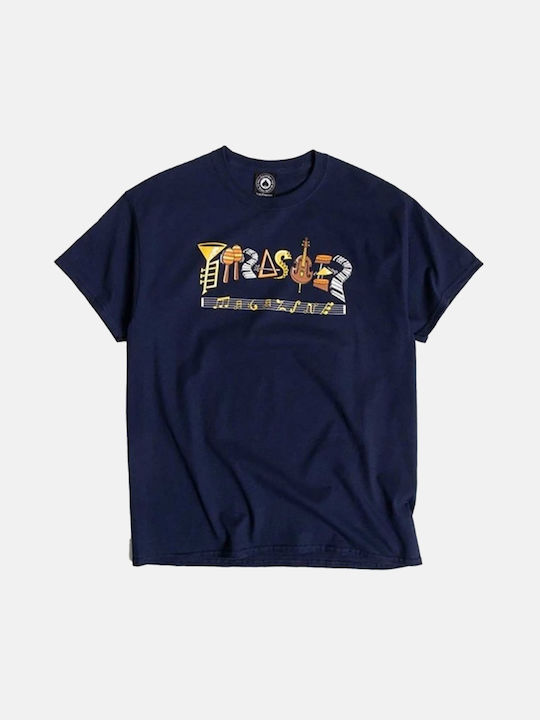 Thrasher Ανδρικό T-shirt Κοντομάνικο Navy Μπλε