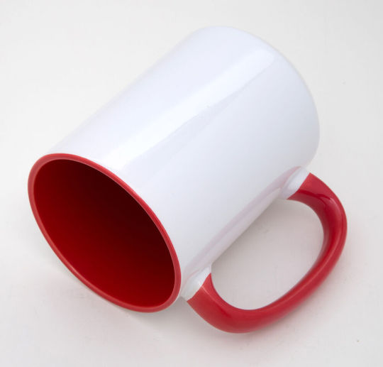 Koupakoupa Flat Mug Ceramic Red 450ml