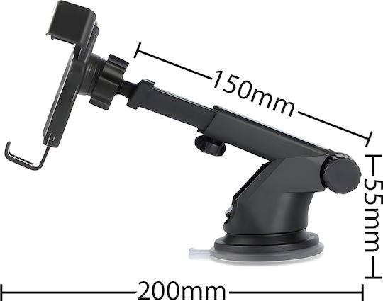 Leewello Car Mobile Mount 3.5" - 7.1" with Adjustable Hooks Black
