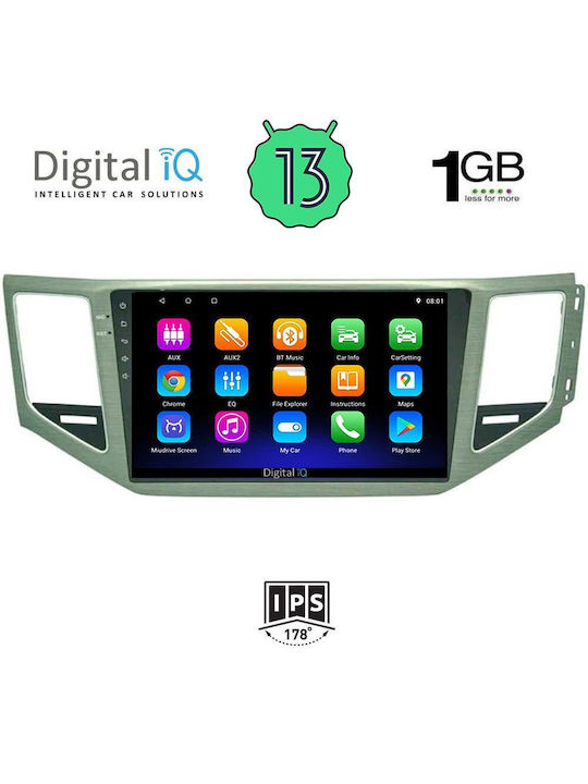 Digital IQ Ηχοσύστημα Αυτοκινήτου για Volkswagen Golf Sportsvan 2014> με Clima (Bluetooth/USB/AUX/WiFi/GPS/Apple-Carplay/Android-Auto) με Οθόνη Αφής 10"