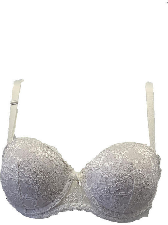 Λευκό Strapless Σουτιέν Push Up
