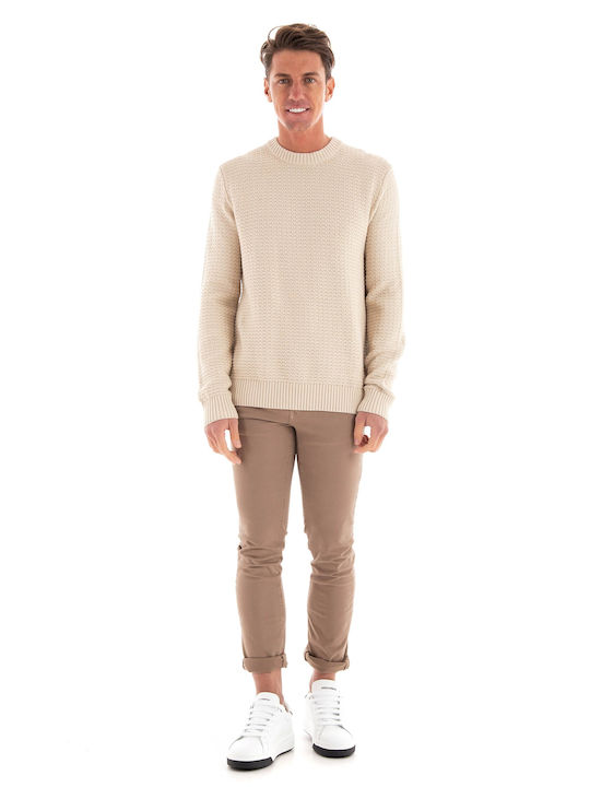 Selected Herren Langarm-Pullover Beige