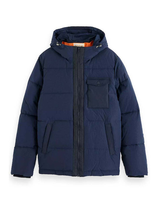 Scotch & Soda Men's Winter Jacket Navy Blue