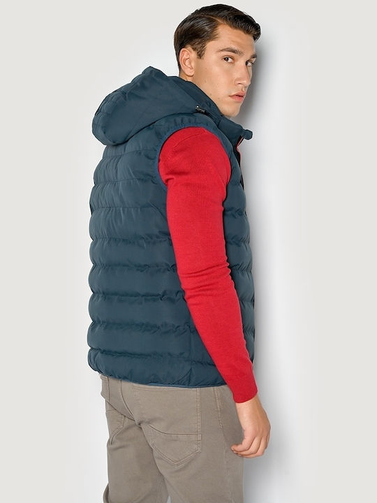 Sleeveless Jacket Puffer Petrol