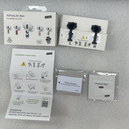 Rockmax Glow Art Skin Stickers in Multicolour color for Apple AirPods 1 / AirPods 2