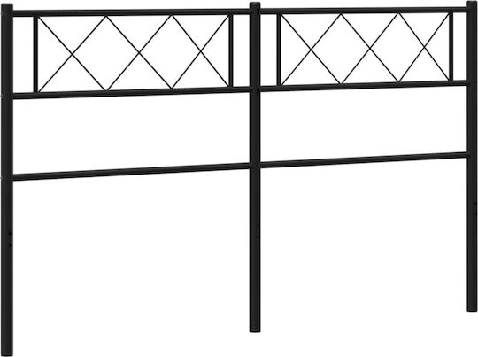 vidaXL Metallic Bed Headboard Black 156x90cm