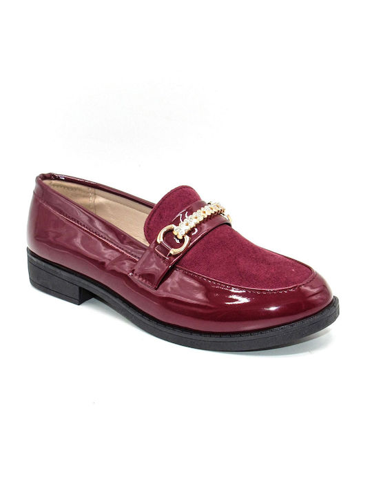 Plato Damen Loafers in Burgundisch Farbe