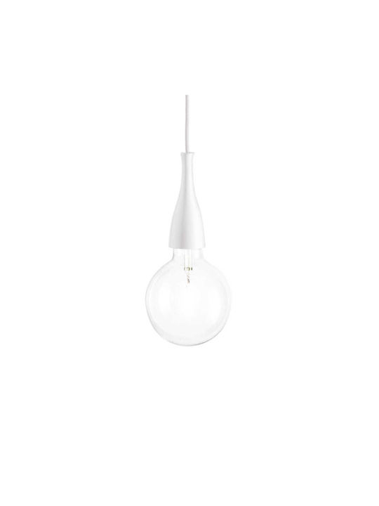 Ideal Lux Minimal SP1 Pendant Light Suspension White