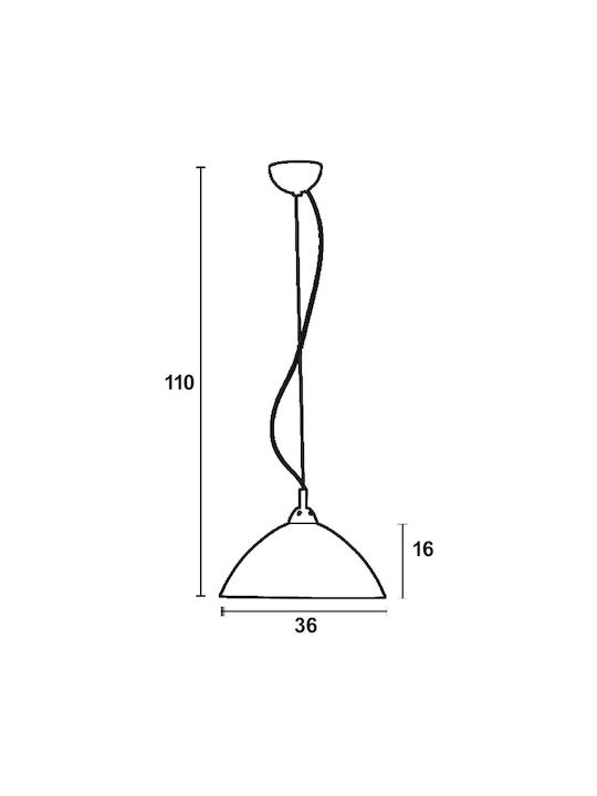 ArkoLight Hängelampe Türkis mit Fassung E27 36x35cm.