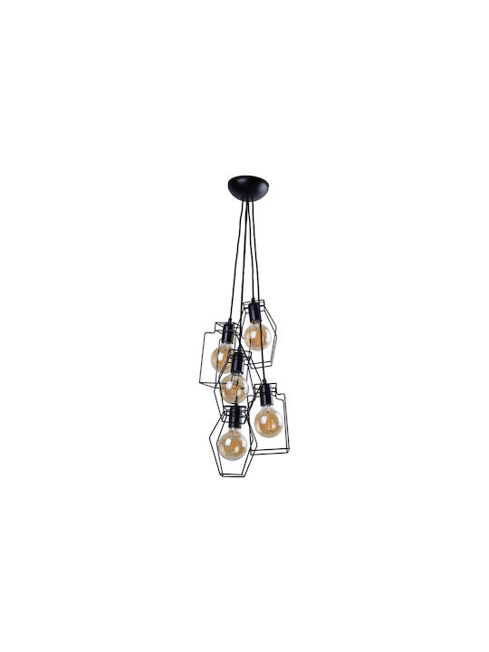 Nowodvorski Fiord Pendant Light Single-Light for Socket E27 Black