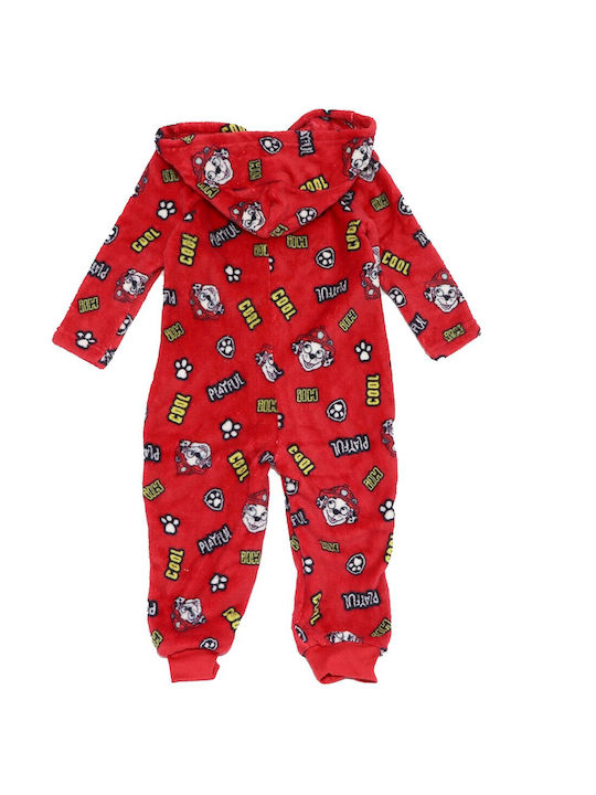 Nickelodeon Kids' One-piece Pajamas Winter Fleece Red