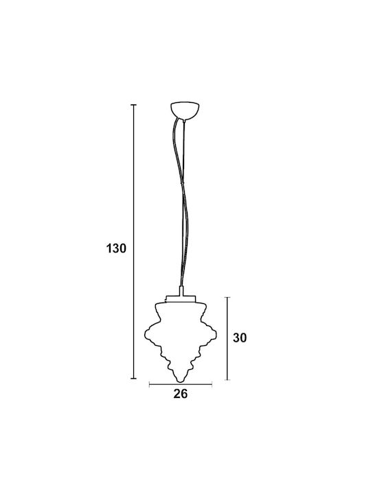 ArkoLight Lustră O singură lumină pentru Soclu E27 Transparent Σ750-4/26