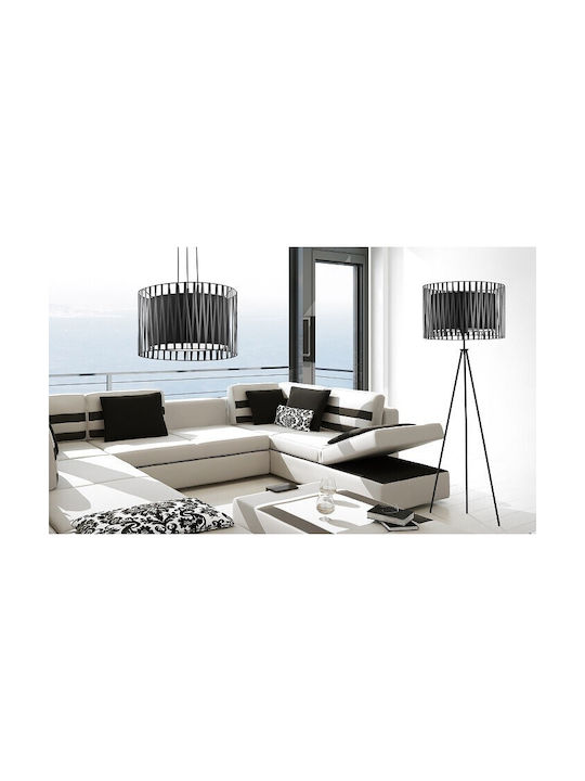 TK Lighting Harmony Pendant Light Single-Light for Socket E27 Black