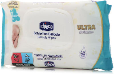 Chicco Delicate Ultra Soft & Pure ohne Alkohol & Duftstoffe 60Stk