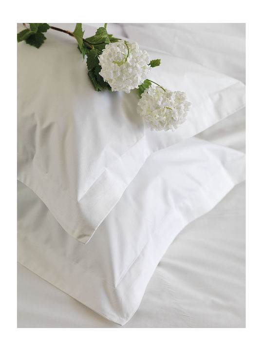 Palamaiki Sheet Semi Double 180x270cm. White Plain 300TC 100% cotton sateen