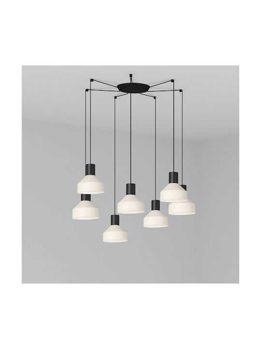 Faro Barcelona Kombo Pendant Chandelier for 7 Bulbs E27 Beige