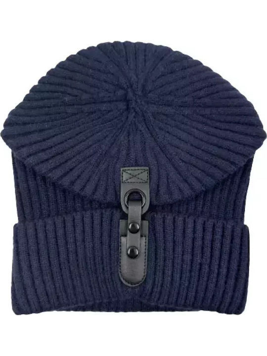Beanie Ανδρικός Σκούφος Πλεκτός σε Μπλε χρώμα