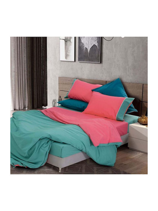 SB Home Simi Coral Σετ Σεντόνια Μονά 170x260εκ. Κοραλί (3τμχ)