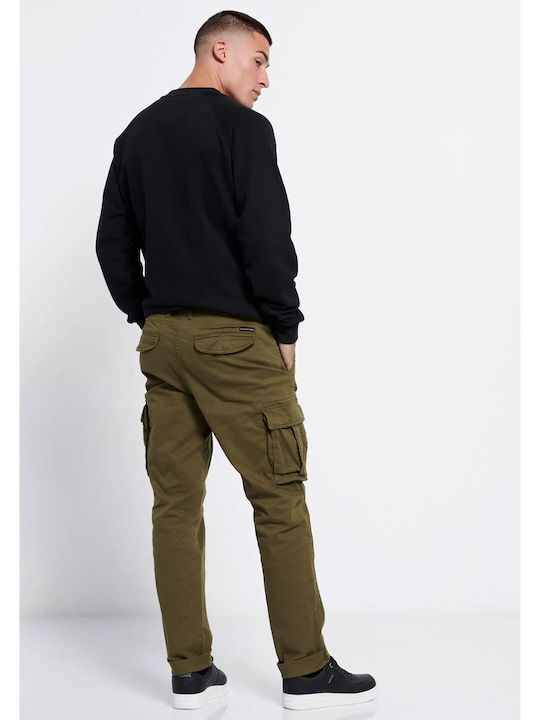 FBM006-00202 Trousers Cargo Elastic in Regular Fit Olive