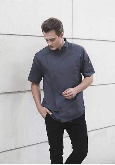 Karlowsky Chef Jacket 100% Cotton Made Grey with Short Sleeve