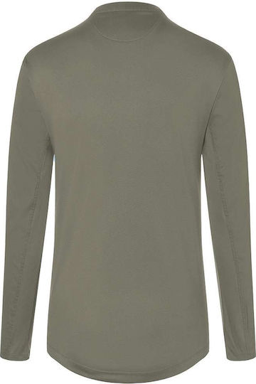 Karlowsky Bluse Koch Baumwolle Khaki mit Langärmelig