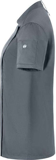 Karlowsky Coat Chef 100% Cotton made Female Gray with Short Sleeve