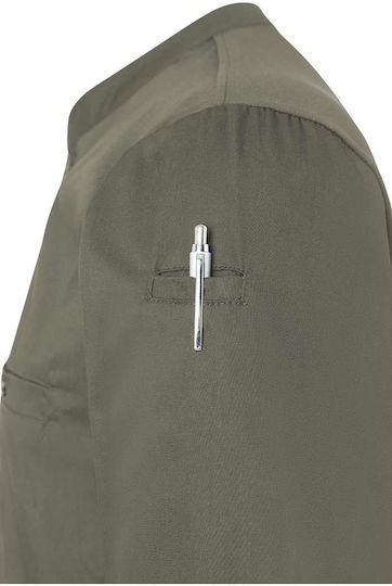 Karlowsky Bluse Koch Baumwolle Khaki mit Langärmelig