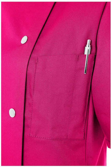 Karlowsky Coat Chef Female Pink with Short Sleeve