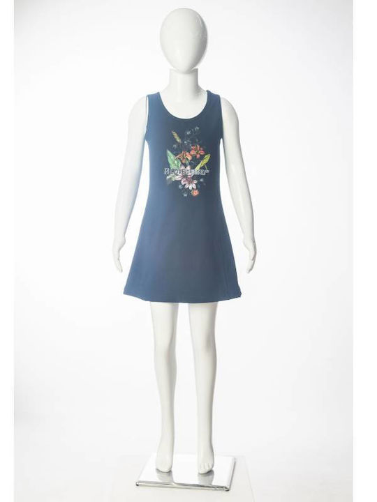 Joyce Kids Dress Sleeveless Navy Blue