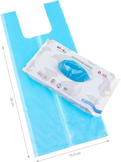 Akuku Replacement Bags for Blue Diaper Bin 100 Pieces