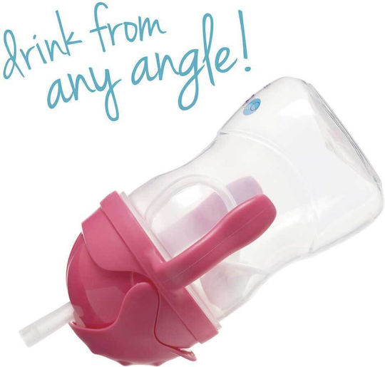 B.Box Baby Cup with Handles and Straw Sippy made of Plastic Fuchsia 240ml for 6m+m+