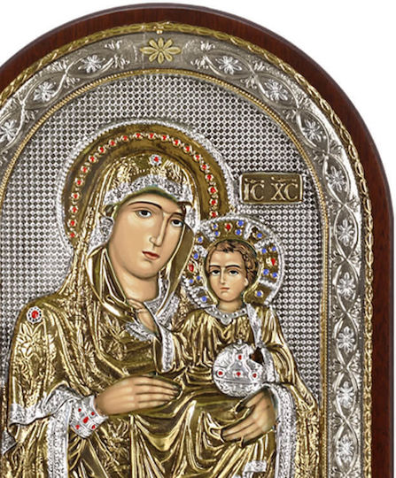 SilverBrand.gr Heiligenikone Maria von Jerusalem Silber 23x18cm