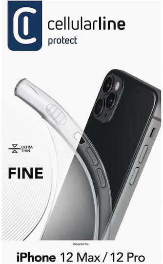 Cellular Line Fine Back Cover Σιλικόνης Διάφανο (iPhone 12 / 12 Pro)