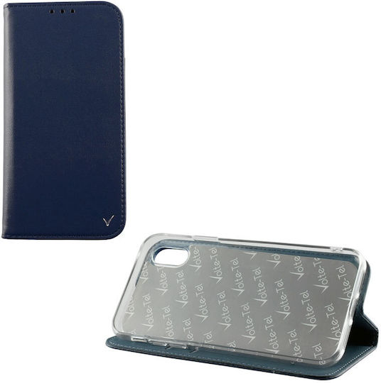Volte-Tel Pocket Magnet Book Piele artificială Albastru (Galaxy S10)