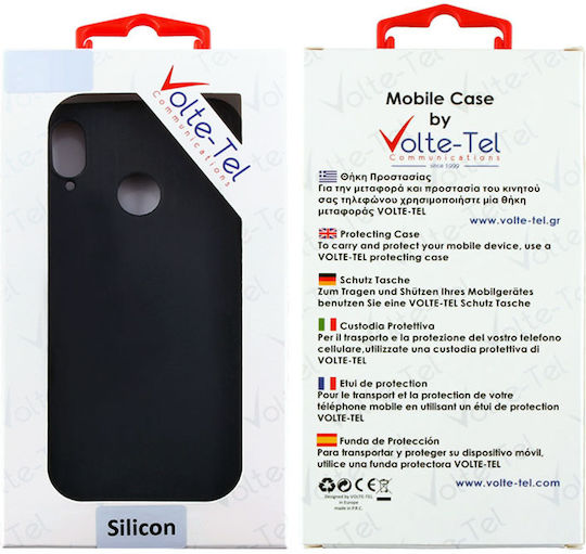 Volte-Tel Silicon Tpu Back Cover Silicon Negru (Galaxy A40)