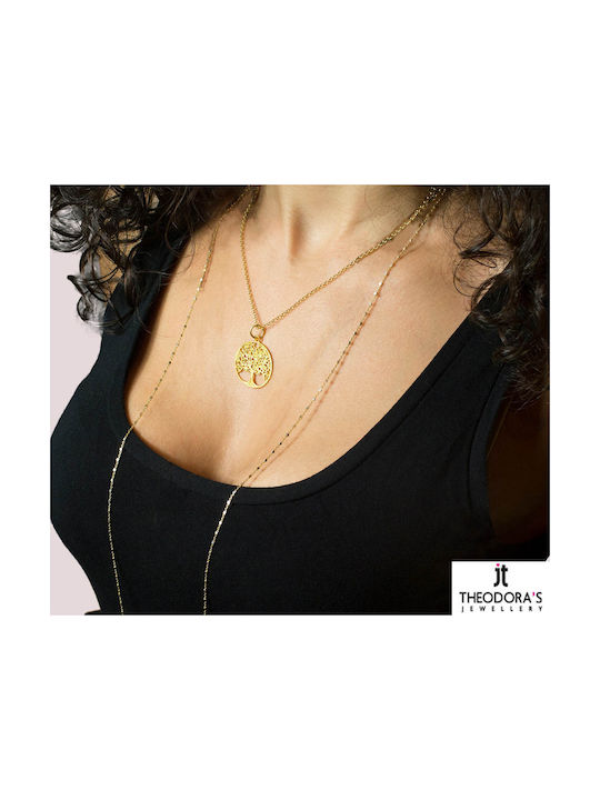 Theodora's Jewellery Necklace Tree from Gold Plated Silver