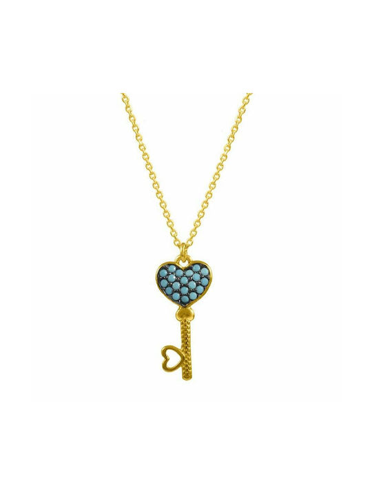 Amor Amor Necklace with design Heart from Gold Plated Silver