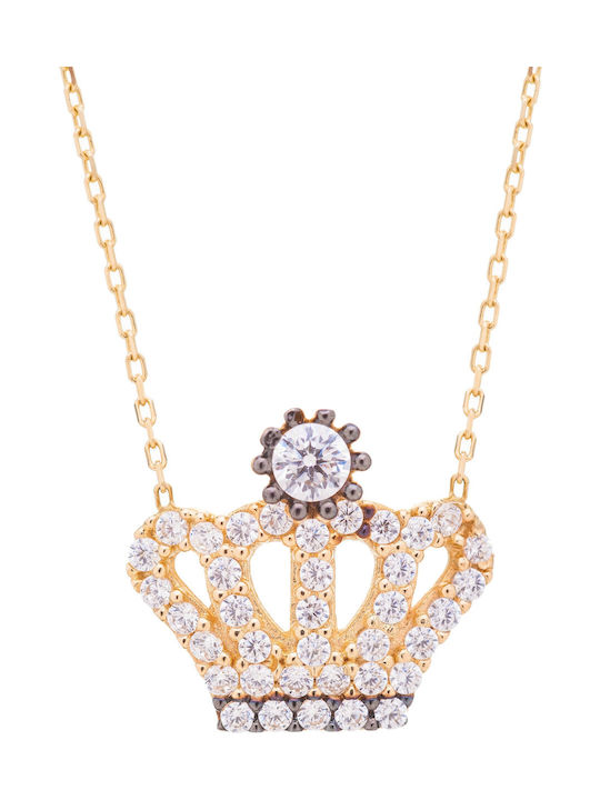 Vitopoulos Necklace from White Gold 14K with Zircon