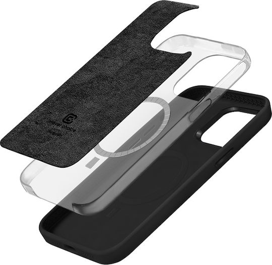 Crong Color Back Cover Σιλικόνης Μαγνητικό Μαύρο (iPhone 15 Plus)