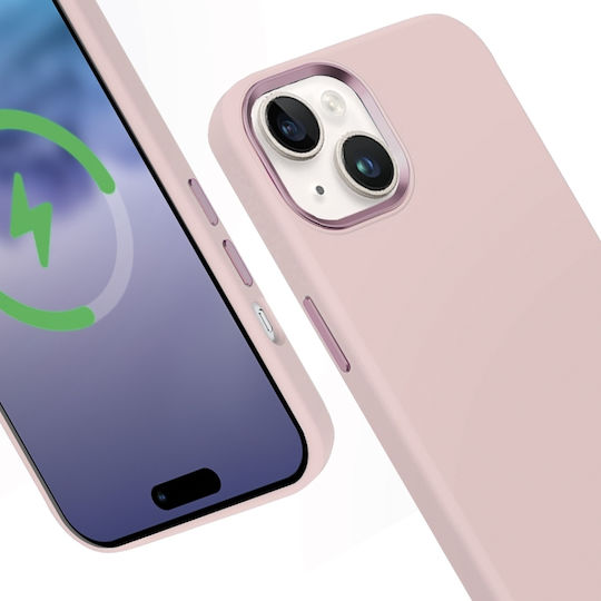 Crong Color Back Cover Silicone Magnetic Pink (iPhone 15)