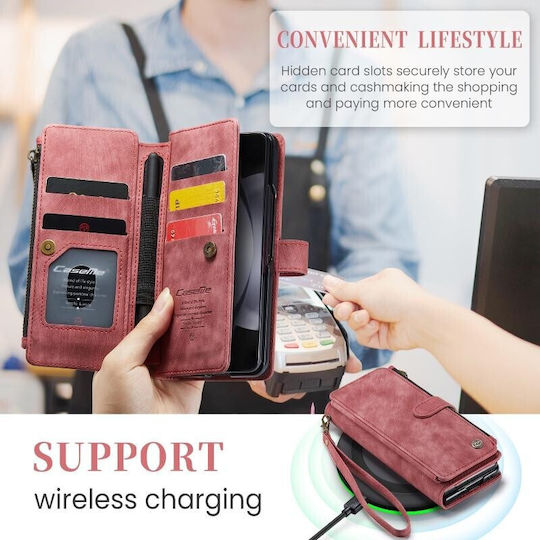 Multifunctional Wallet Κόκκινο (Galaxy Z Fold5Realme C30)