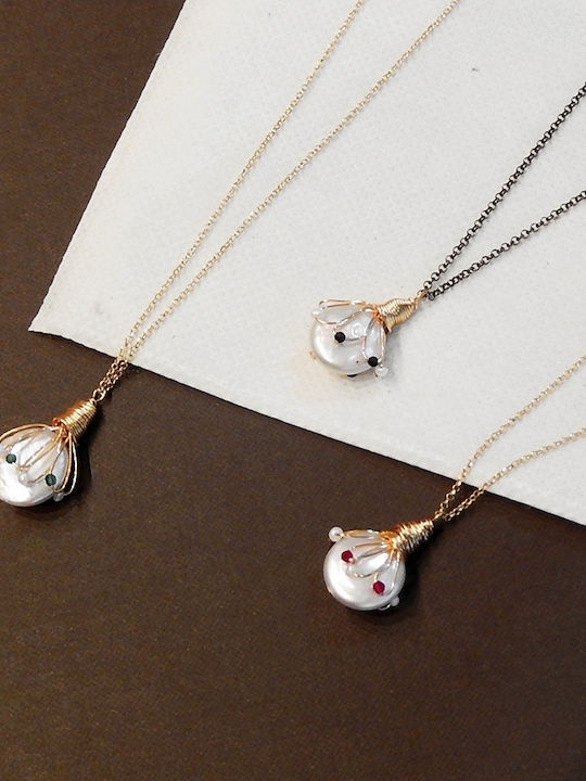 Polytimo Necklace From Gold Plated Silver