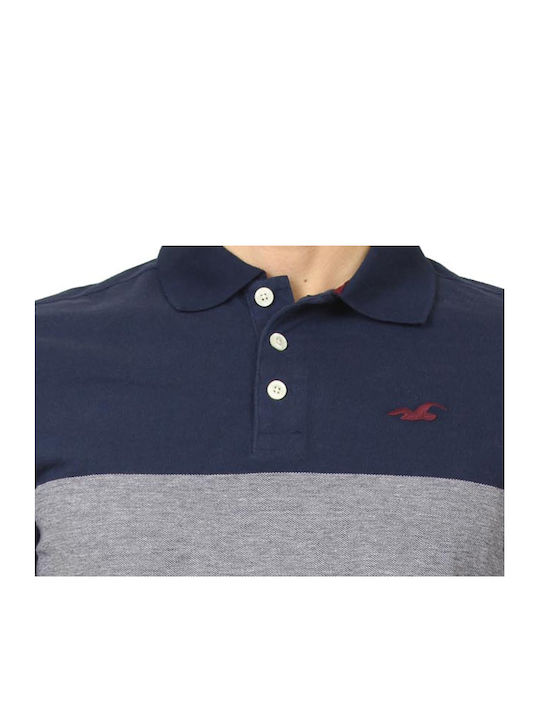 Hollister Herren Kurzarmshirt Polo Blau