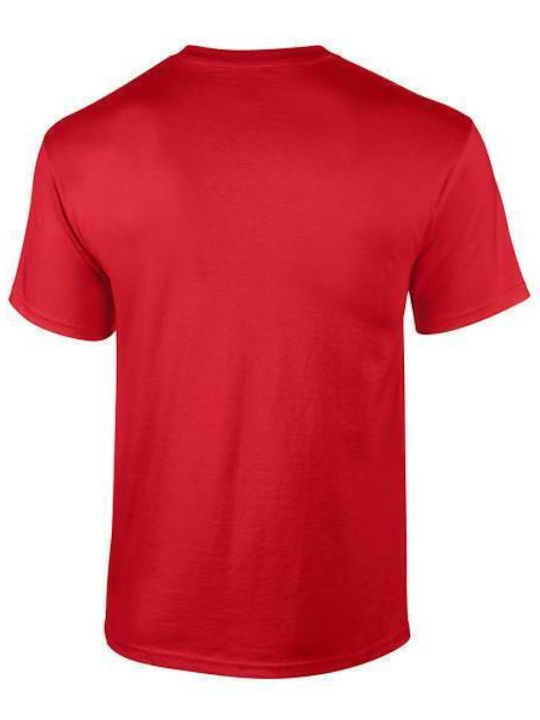 Takeposition No T-shirt Bărbătesc cu Mânecă Scurtă RED