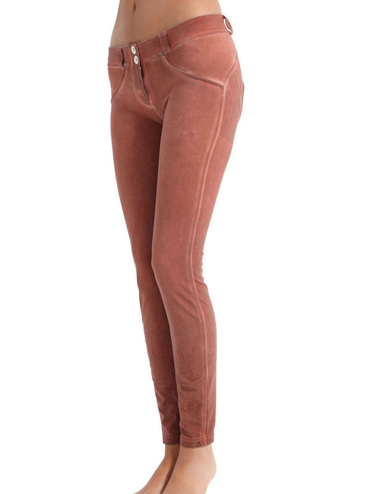 Freddy Damen Baumwolle Hose Push-up in Schlanker Passform Ceramic (K70).