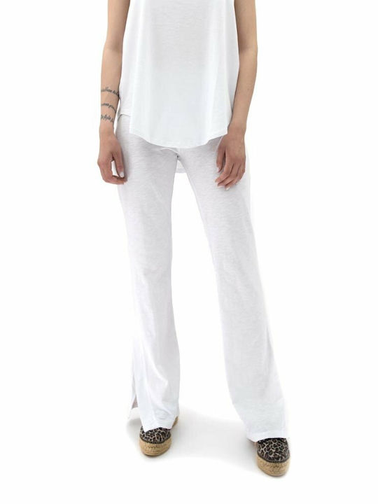 Four Minds Femei Bumbac Pantaloni cu Elastic WHITE